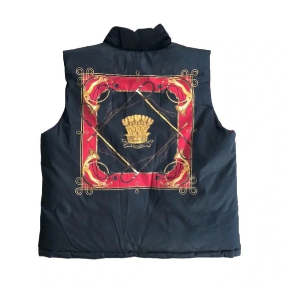 Ralph Lauren Reversible Puffer Vest Women Large Preppy Outerwear Casual Winter - Picture 3 of 10